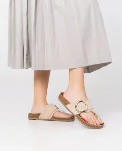 Mujer Yokono Sandalias Planas|Sandalia Plana Granada 704 Beige