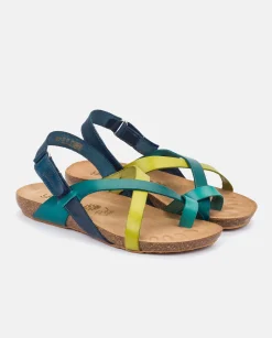 Mujer Yokono Sandalias Planas|Sandalia Plana Ibiza 718 Azul