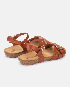 Mujer Yokono Sandalias Planas|Sandalia Plana Ibiza 185 Marron