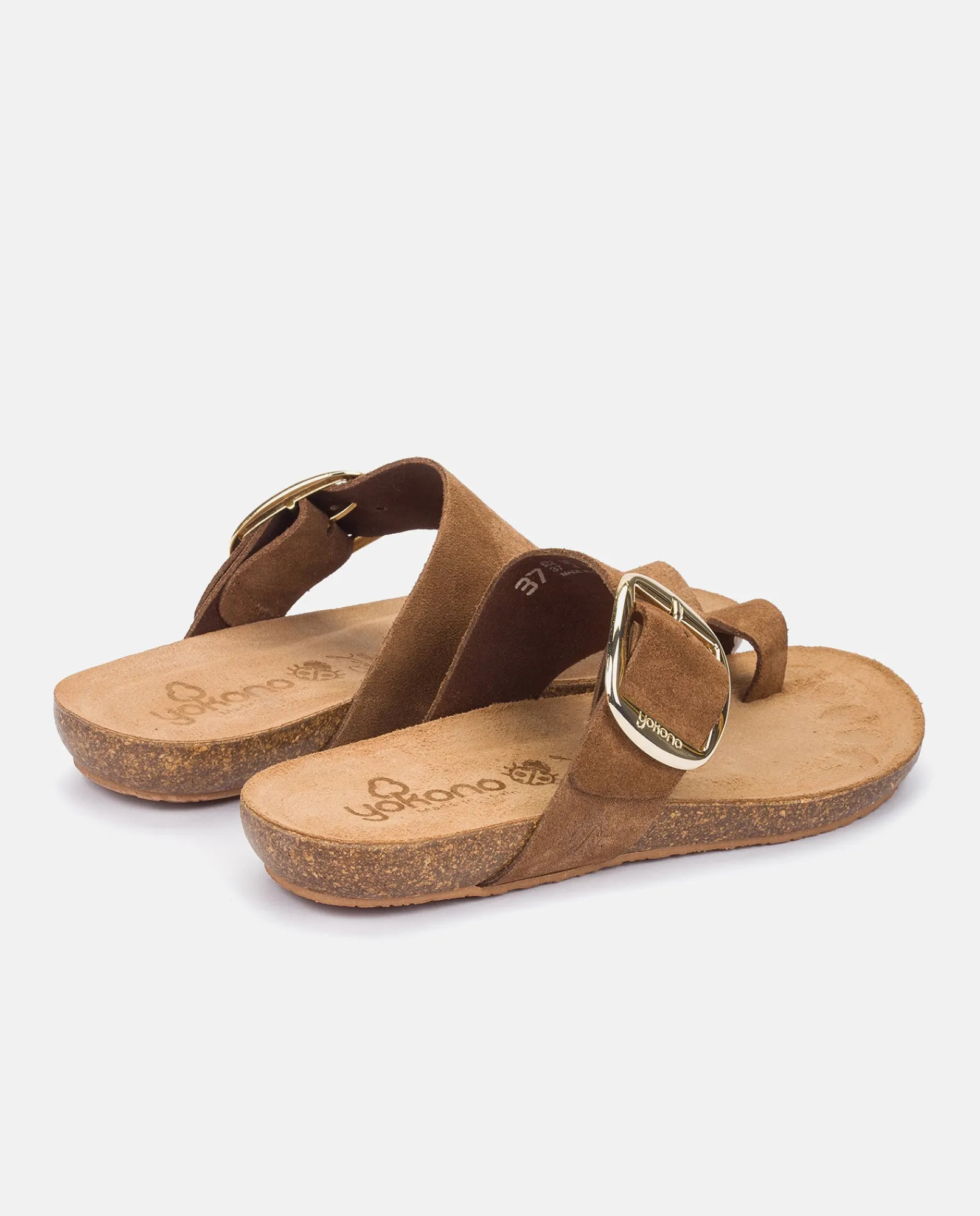 Mujer Yokono Sandalias Planas|Sandalia Plana Ibiza 205 Marron