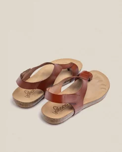 Mujer Yokono Sandalias Planas|Sandalia Plana Ibiza 174 Marrón