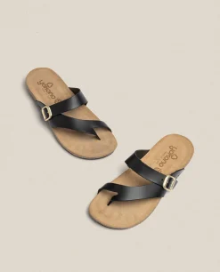 Mujer Yokono Sandalias Planas|Sandalia Plana Ibiza 013 Negro