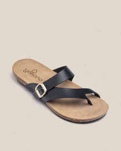 Mujer Yokono Sandalias Planas|Sandalia Plana Ibiza 013 Negro