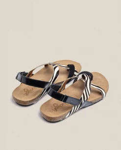 Mujer Yokono Sandalias Planas|Sandalia Plana Ibiza 718 Negro
