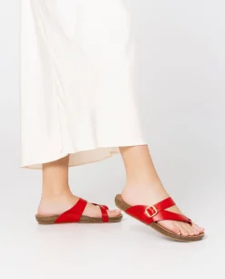 Mujer Yokono Sandalias Planas|Sandalia Plana Ibiza 013 Rojo