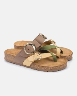 Mujer Yokono Sandalias Planas|Sandalia Plana Jerba 122 Amarillo
