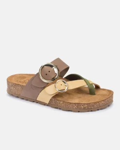 Mujer Yokono Sandalias Planas|Sandalia Plana Jerba 122 Amarillo