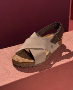 Mujer Yokono Sandalias Planas|Sandalia Plana Jerba 134 Beige