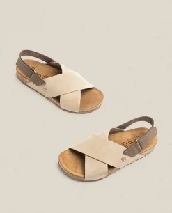 Mujer Yokono Sandalias Planas|Sandalia Plana Jerba 134 Beige