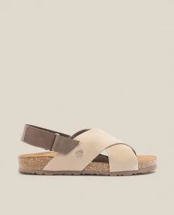 Mujer Yokono Sandalias Planas|Sandalia Plana Jerba 134 Beige