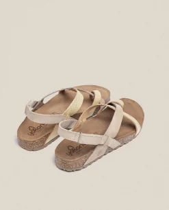 Mujer Yokono Sandalias Planas|Sandalia Plana Jerba 718 Dorado