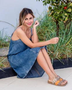 Mujer Yokono Sandalias Planas|Sandalia Plana Jerba 137 Naranja
