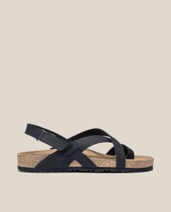 Mujer Yokono Sandalias Planas|Sandalia Plana Jerba 718 Negro