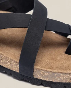Mujer Yokono Sandalias Planas|Sandalia Plana Jerba 718 Negro