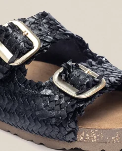 Mujer Yokono Sandalias Planas|Sandalia Plana Jerba 143 Negro