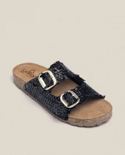 Mujer Yokono Sandalias Planas|Sandalia Plana Jerba 143 Negro