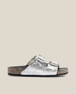 Mujer Yokono Sandalias Planas|Sandalia Plana Jerba 143 Plata