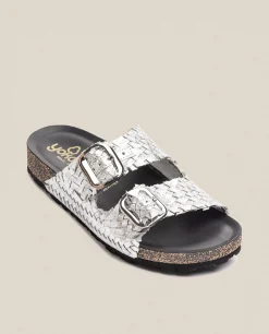Mujer Yokono Sandalias Planas|Sandalia Plana Jerba 143 Plata