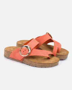 Mujer Yokono Sandalias Planas|Sandalia Plana Jerba 113 Rojo