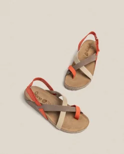 Mujer Yokono Sandalias Planas|Sandalia Plana Jerba 718 Rojo