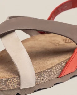 Mujer Yokono Sandalias Planas|Sandalia Plana Jerba 718 Rojo