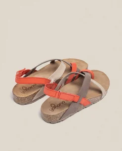 Mujer Yokono Sandalias Planas|Sandalia Plana Jerba 718 Rojo