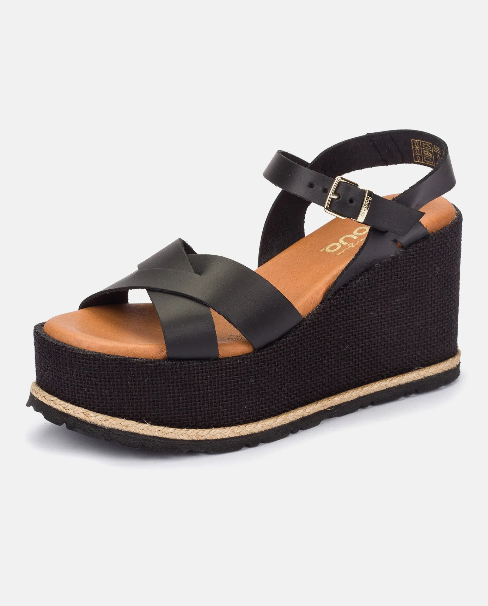 Mujer Yokono Sandalias De Cuña|Sandalia Plana Lanzarote 003 Negro