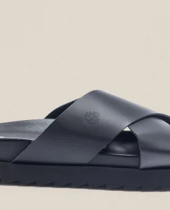Hombre Yokono Sandalias|Sandalia Plana Man 003 Negro