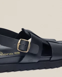 Hombre Yokono Sandalias|Sandalia Plana Man 002 Negro