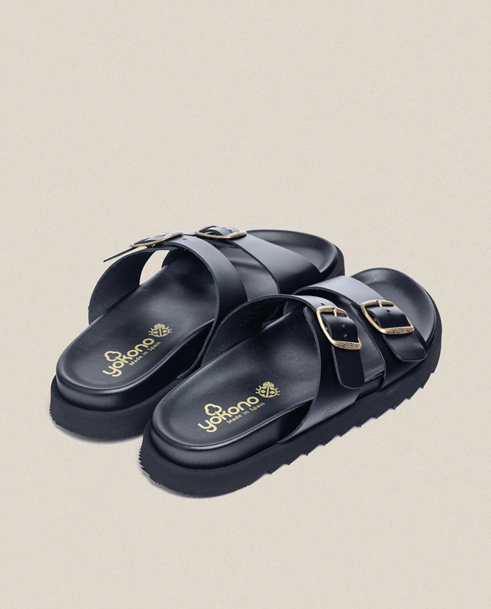 Hombre Yokono Sandalias|Sandalia Plana Man 001 Negro