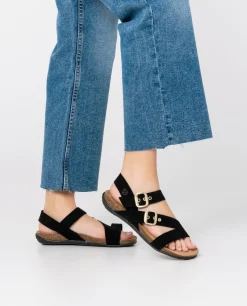 Mujer Yokono Sandalias Planas|Sandalia Plana Manacor 023 Negro