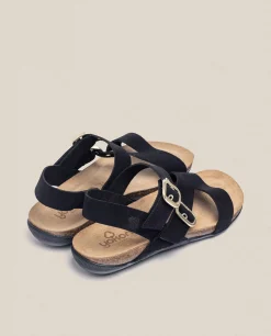 Mujer Yokono Sandalias Planas|Sandalia Plana Manacor 023 Negro