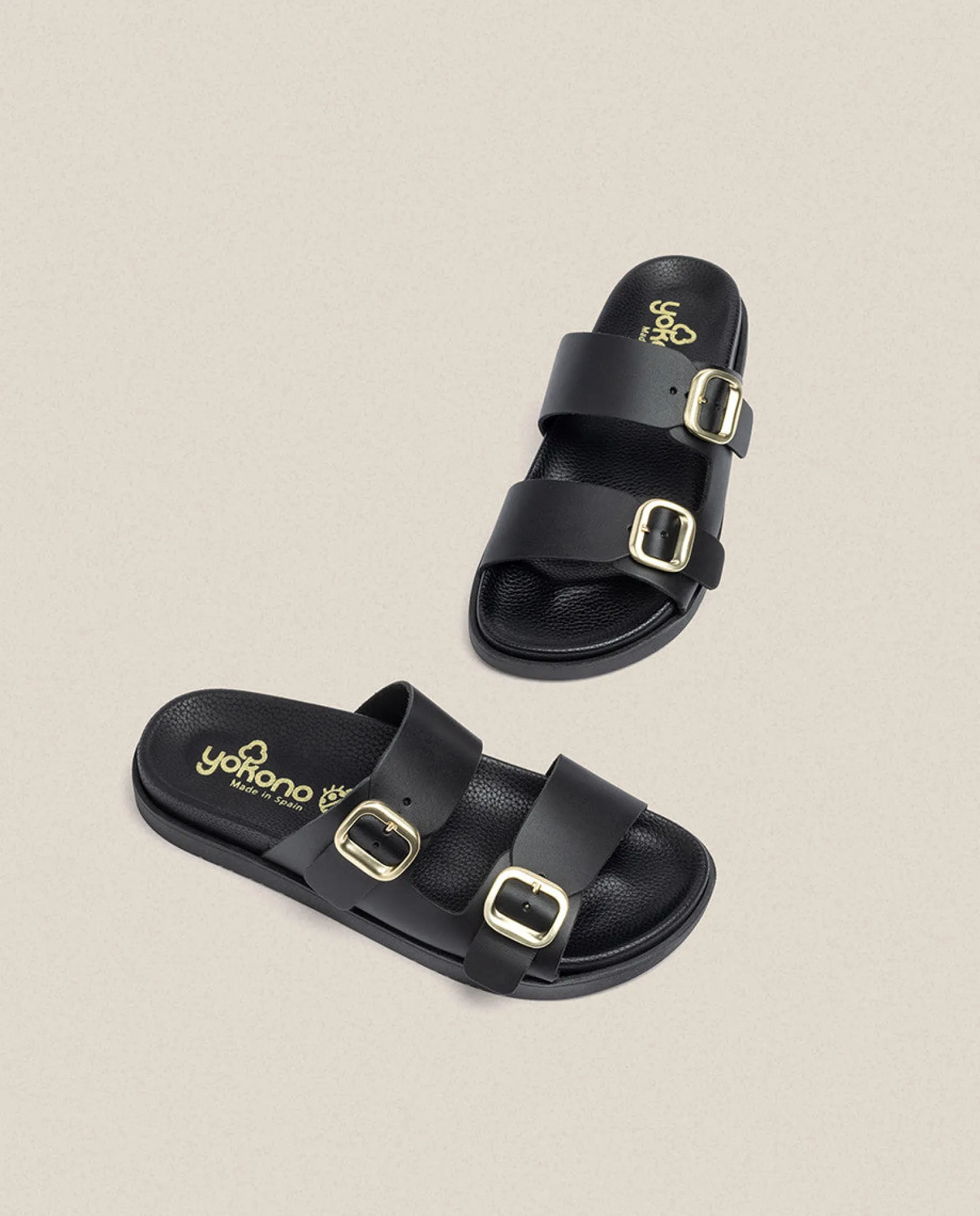 Mujer Yokono Sandalias Planas|Sandalia Plana Morena 004 Negro