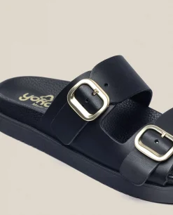 Mujer Yokono Sandalias Planas|Sandalia Plana Morena 004 Negro