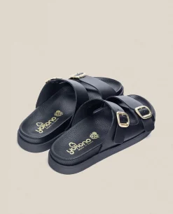 Mujer Yokono Sandalias Planas|Sandalia Plana Morena 004 Negro