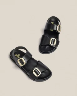 Mujer Yokono Sandalias Planas|Sandalia Plana Morena 002 Negro