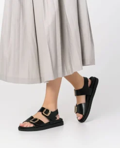 Mujer Yokono Sandalias Planas|Sandalia Plana Morena 002 Negro