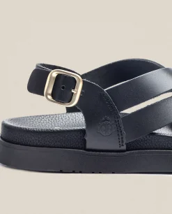 Mujer Yokono Sandalias Planas|Sandalia Plana Morena 005 Negro