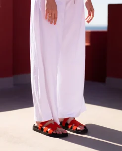 Mujer Yokono Sandalias Planas|Sandalia Plana Morena 125 Rojo
