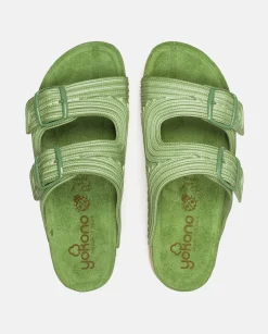 Mujer Yokono Sandalias Planas|Sandalia Plana Noja 003 Verde