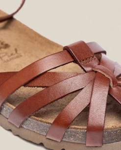 Mujer Yokono Sandalias Planas|Sandalia Plana Villa 011 Marron