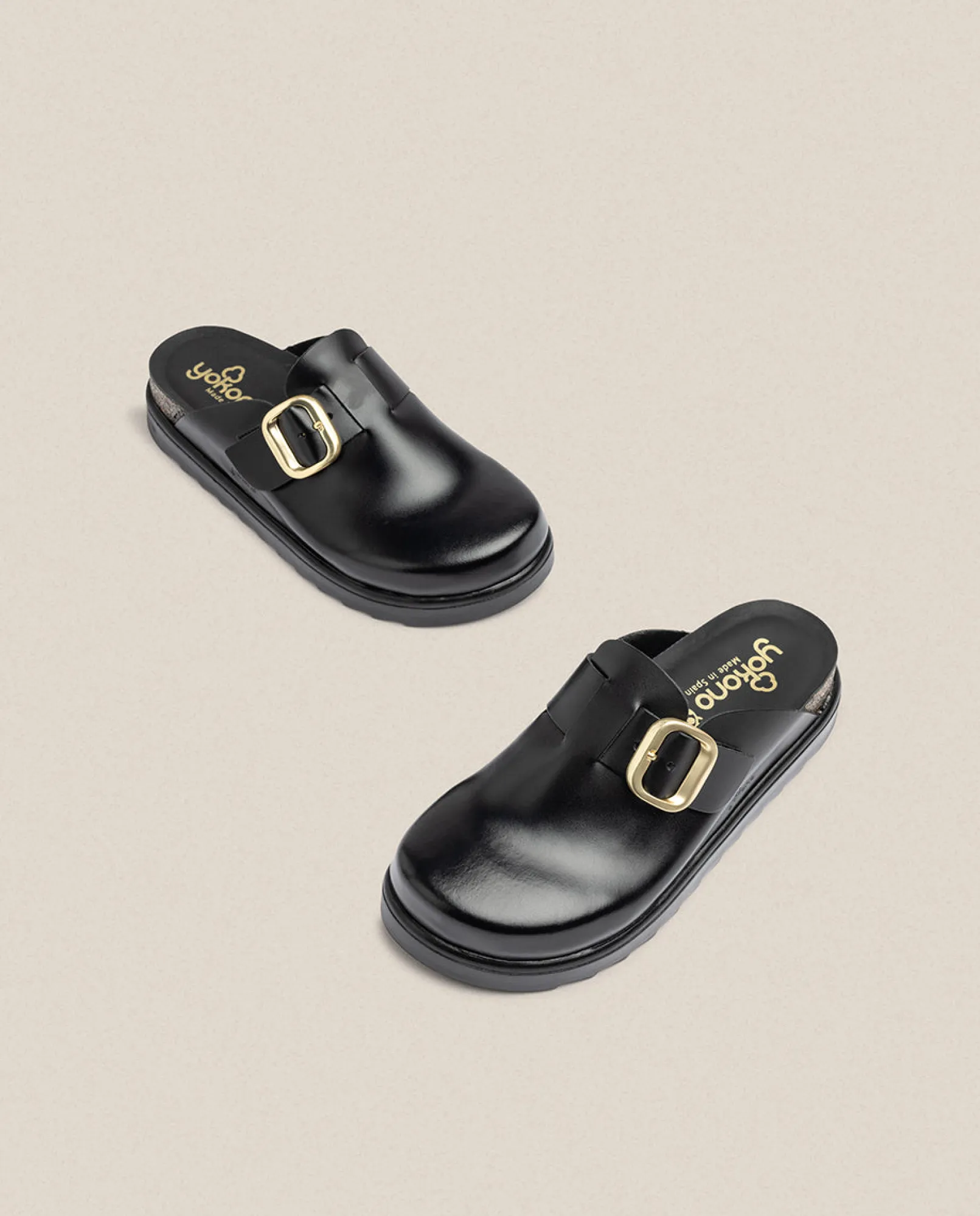 Mujer Yokono Zuecos|Sandalias De Plataforma|Zapato De Plataforma TUNEZ-599 Negro