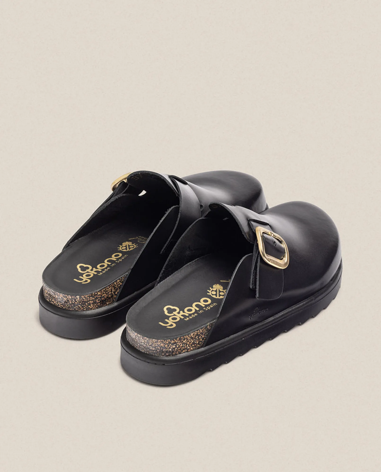 Mujer Yokono Zuecos|Sandalias De Plataforma|Zapato De Plataforma TUNEZ-599 Negro
