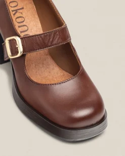 Mujer Yokono Zapatos|Zapato De Tacón KOLIN-010 Marrón