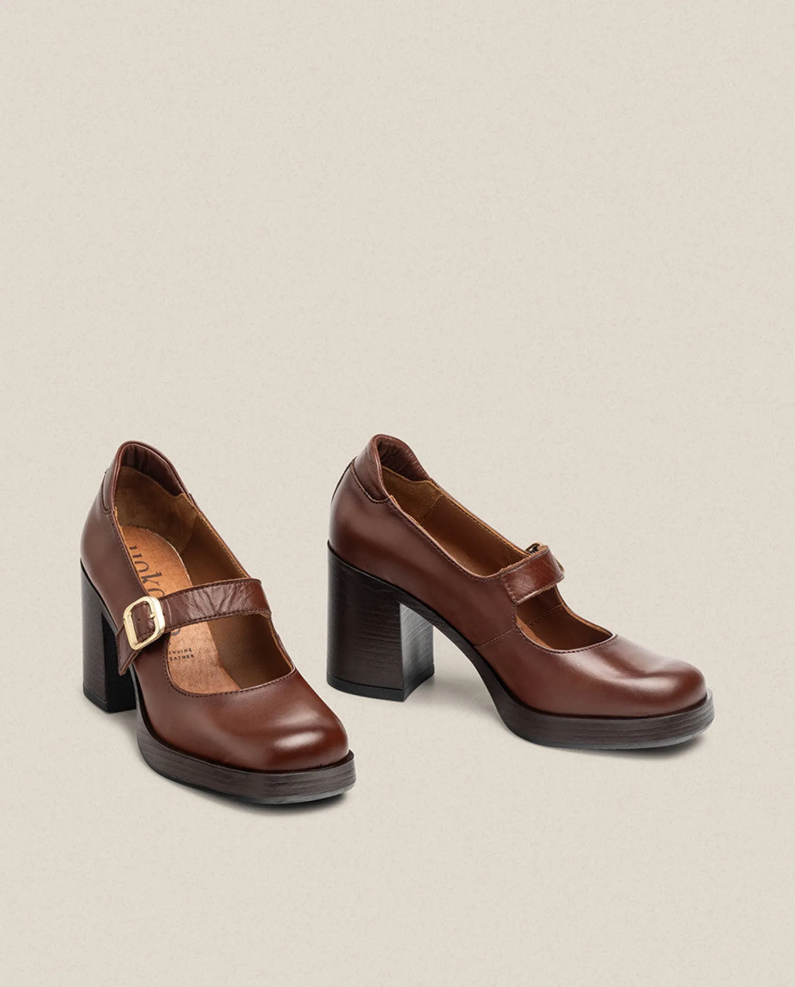 Mujer Yokono Zapatos|Zapato De Tacón KOLIN-010 Marrón