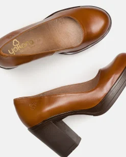 Mujer Yokono Zapatos|Zapato De Tacón PILSEN-007 CUERO