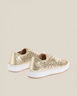 Mujer Yokono Zapatos|Deportivos|Zapato Plano Sintra 002 Dorado