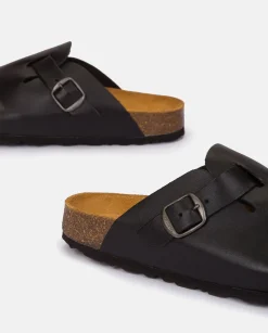 Hombre Yokono Zuecos|Sandalias|Zapato Plano Zueco 599 Negro