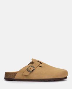 Mujer Yokono Zuecos|Sandalias Planas|Zapato Plano ZUECO-599 Beige
