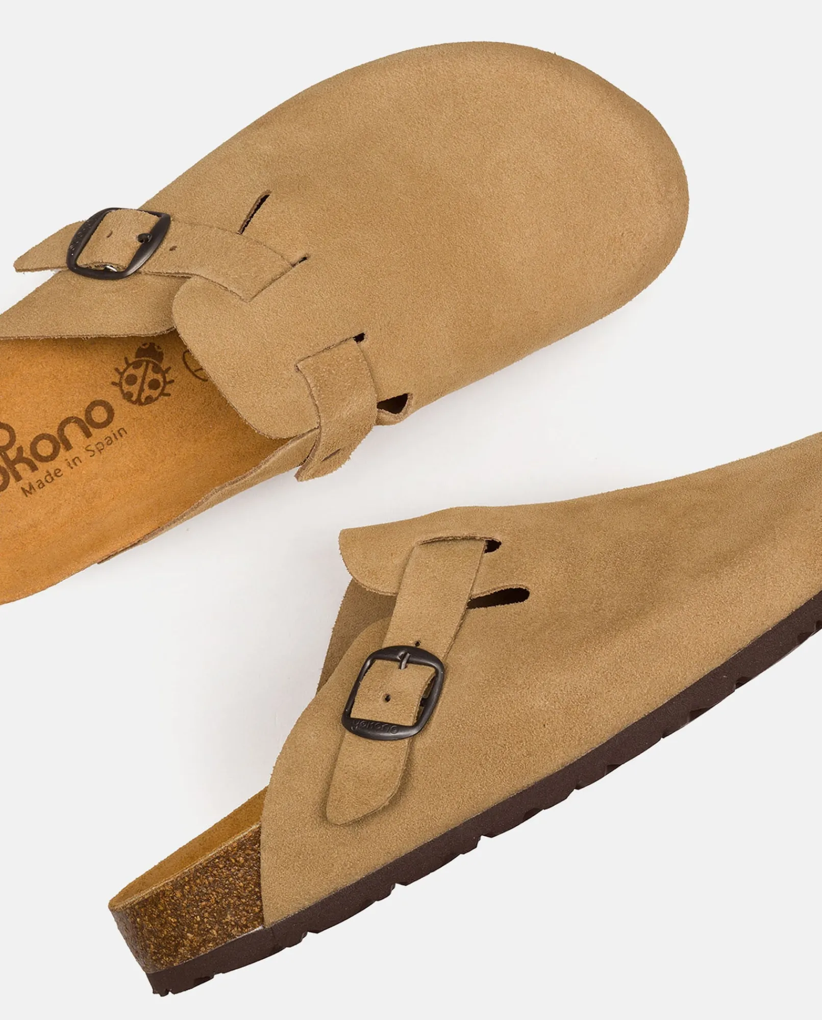 Mujer Yokono Zuecos|Sandalias Planas|Zapato Plano ZUECO-599 Beige